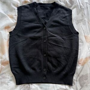 Black Button-Up Vest